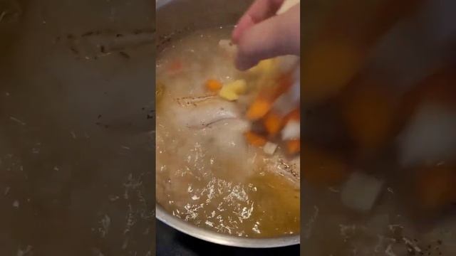 Chicken soup with Carrots, Potatoes & Head celery #ASMR #food for cold weather #shortfeed смотреть онлайн