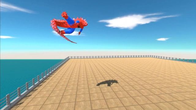 Superman Godzilla 2014 vs Spiderman Godzilla 2014 At Building - ARBS смотреть онлайн