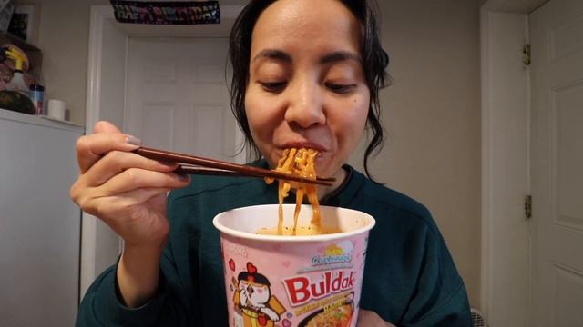 Real Mukbang | ASMR | Buldak Carbonara Instant Noodle