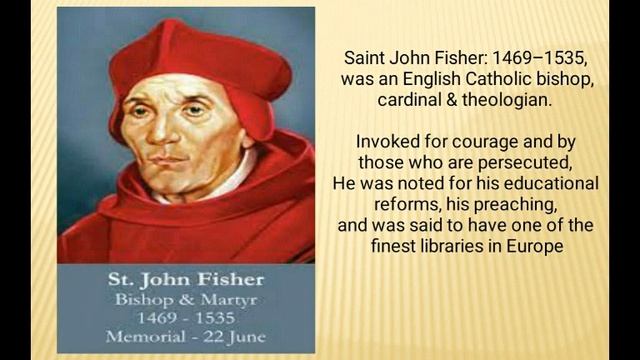 Saints of the Day - Saint Thomas More, Saint John Fisher & Saint Paulinus of Nola : June 22 смотреть онлайн