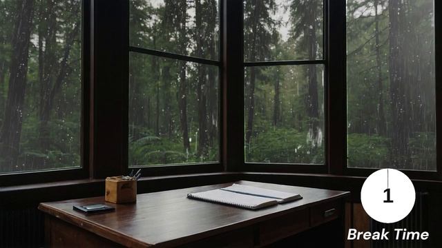 Rainy Day Study Vibes: Live Deep Focus Study With Me | 1 Hour Productivity Session
