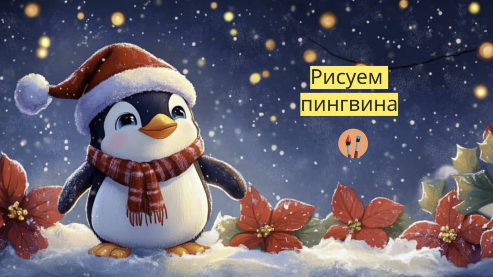 Маленькие художники: Рисуем пингвина - Детский образовательный мультфильм смотреть онлайн