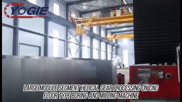 Large module segment helical gear processing on CNC floor type boring and milling machine смотреть онлайн
