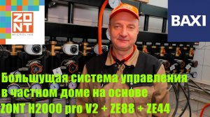 Система управления котлами BAXI Luna Duo-Tec и Baxi Ampera  на основе Zont H2000 pro V2, ZE88 и ZE44