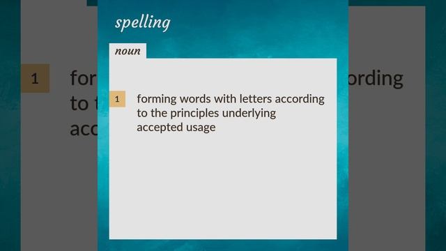 Spelling | meaning of Spelling смотреть онлайн