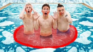 ГОРЯЧИЙ КРУГ в ХОЛОДНОМ БАССЕЙНЕ Челлендж !!!