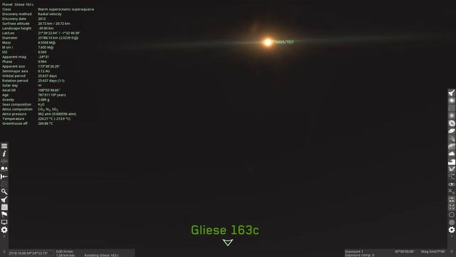 Gliese163 b ,c Exoplanet in Space Engine смотреть онлайн