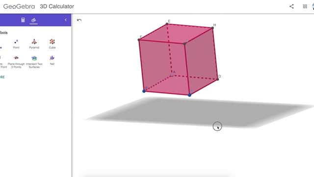 Creating a Cube in GeoGebra 3D: Method 1 смотреть онлайн