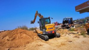 XCMG XE55 excavator XE55E amazing performance - Greece - Naxos island