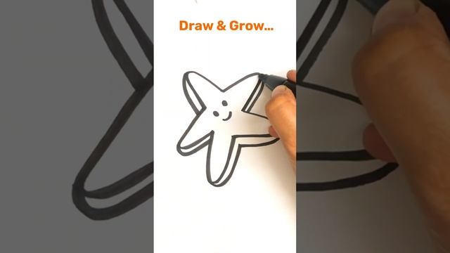 Starfish drawing for kids #starfish #learntodraw #orange #animals #sea смотреть онлайн