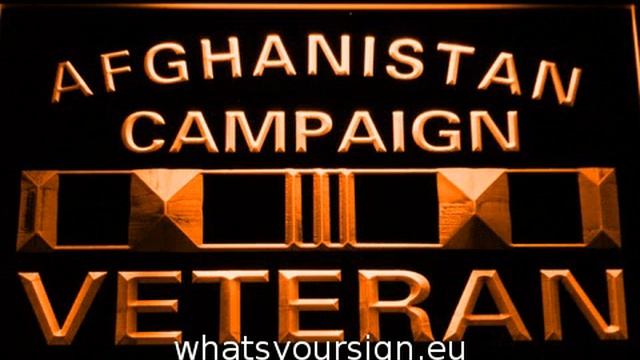 US Armed Forces Afghanistan Campaign Veteran LED Neon Sign смотреть онлайн
