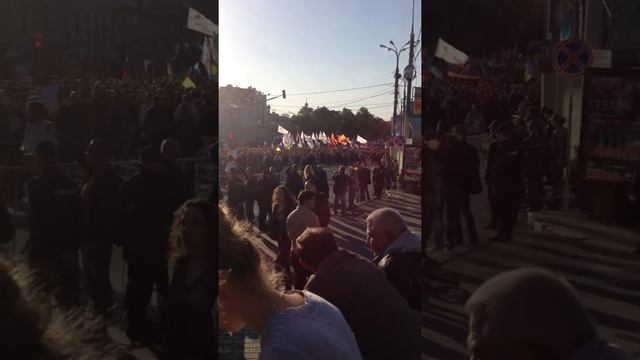 Марш Мира 21.09.2014. Выход колонны на Трубную площадь смотреть онлайн