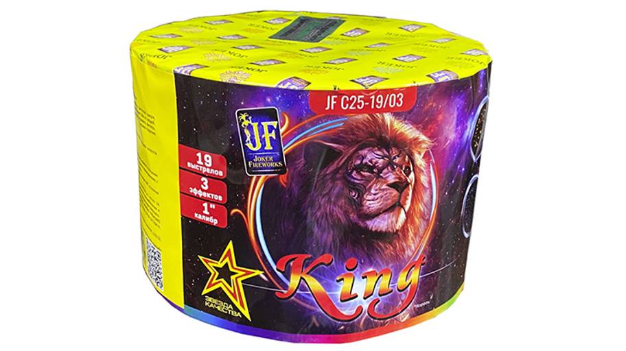 Фейерверк JF C25-19/03U Кинг 19 залпов, калибр 1" смотреть онлайн