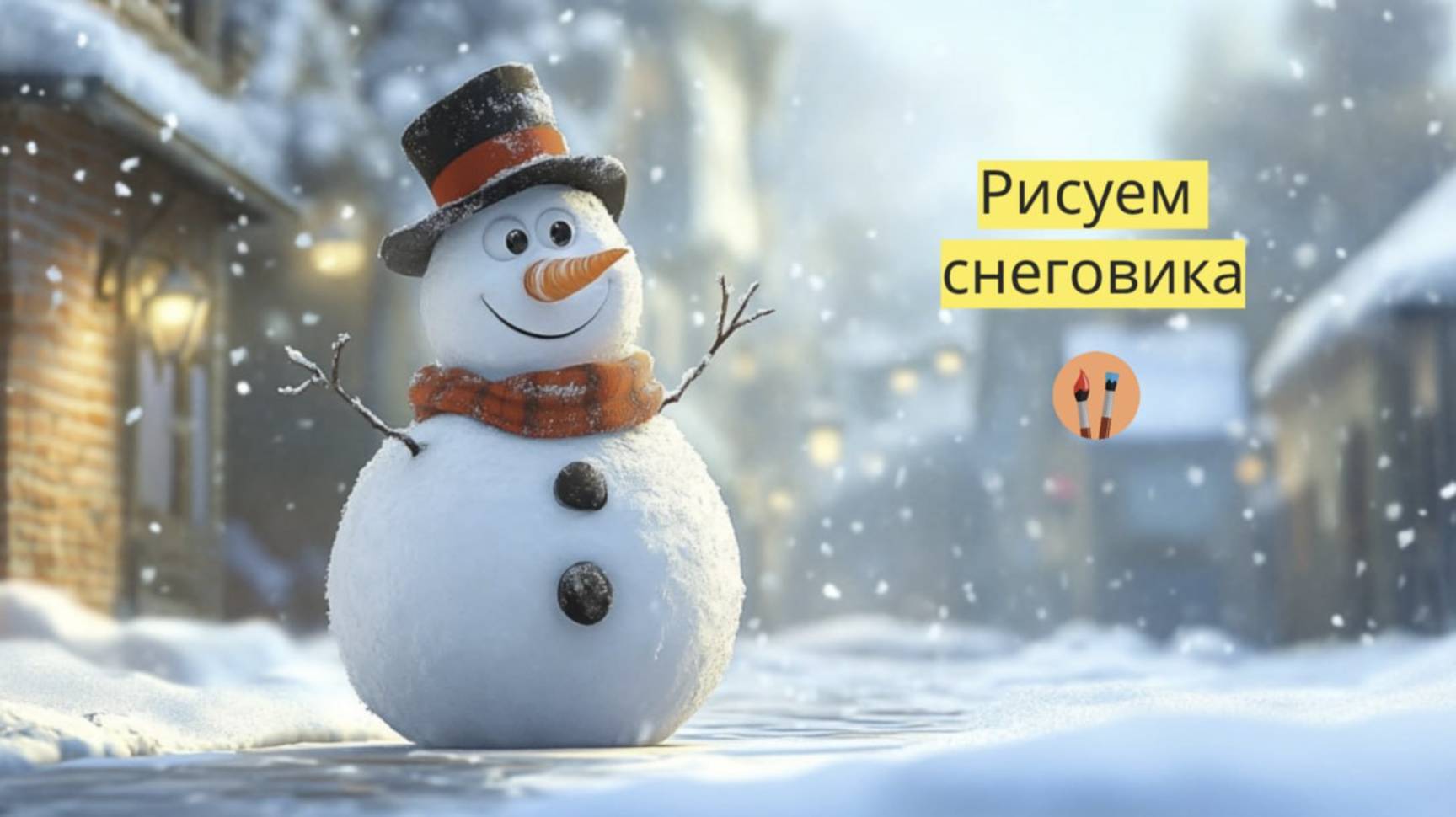 Маленькие художники: Рисуем снеговика - Детский образовательный мультфильм смотреть онлайн