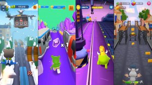 Говорящий Том, Гумми Бер, Ам Ням и Буба наперегонки собирают золото | Мультик Бегалки для детей