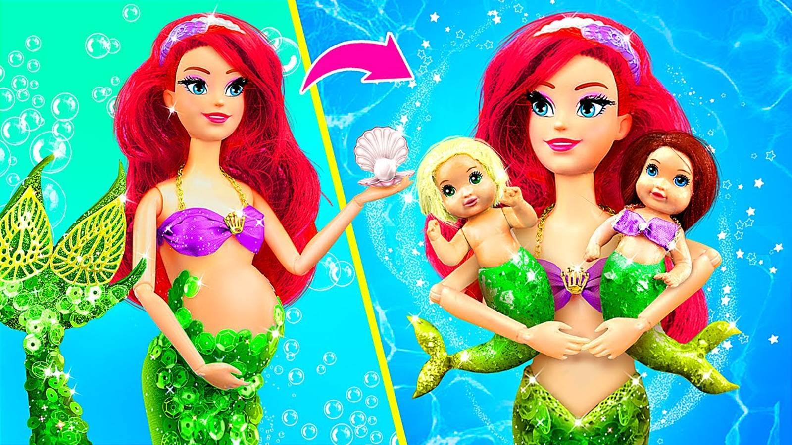 Ариэль станет мамой! 30 идей для кукол смотреть онлайн