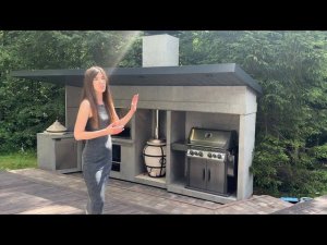 ЭКСКЛЮЗИВ  Барбекю комплекс с крышей без фундамента.