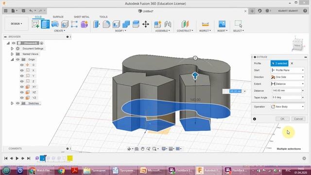 Fusion 360 урок 1, Знакомство с интерфейсом смотреть онлайн