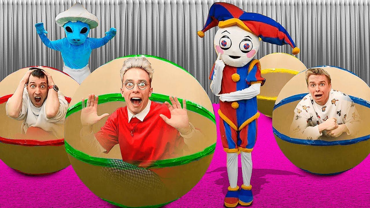 ПРЯТКИ В КРУГЛЫХ КОРОБКАХ от Монстров Челлендж! смотреть онлайн