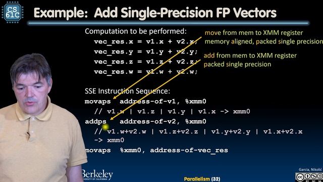 [CS61C FA20] Lecture 32.5 - Flynn Taxonomy, SIMD Instructions: SIMD Array Processing смотреть онлайн