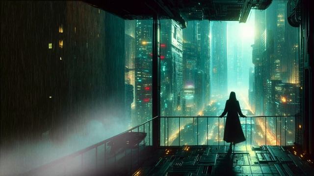 Blade Runner Thunder Rain Ambient Background Relaxing Cyber Punk Music смотреть онлайн