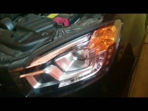 Замена лампы ближнего света на SY Actyon New рестайлинг