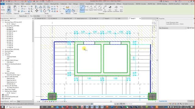 33-Detail Core Wall View: 3D, Section, and implementation of Core Wall. смотреть онлайн