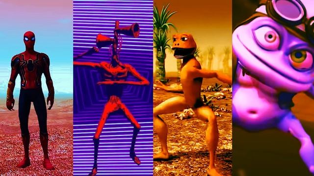 COLOR DANCE CHALLENGE Spider Man VS Me Kemaste VS Crazy Frog VS Patila