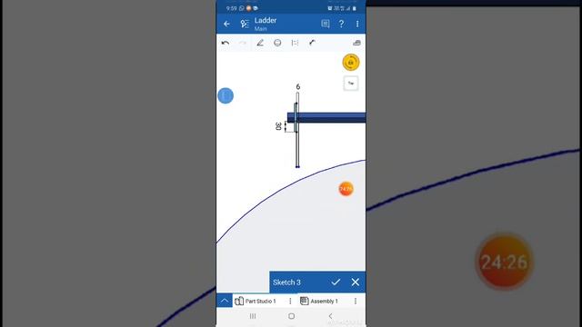 3D Modeling Cage Ladder on Onshape Android Part 1 смотреть онлайн