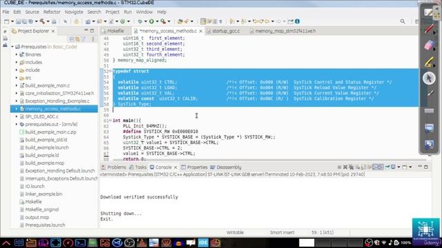 14 - Embedded C Part 3 Accessing Memory through structures and Demo смотреть онлайн