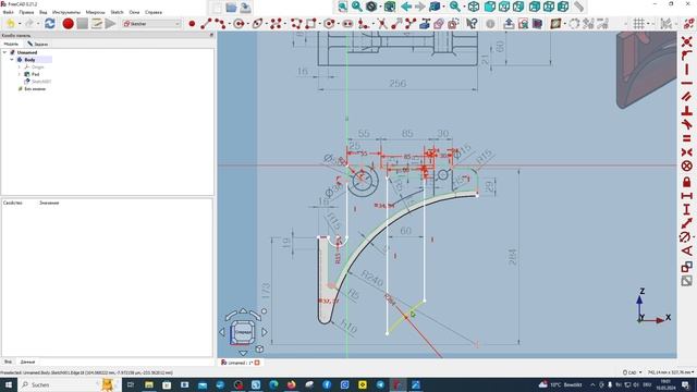 FreeCAD Часть 100. Пример создания модели. смотреть онлайн