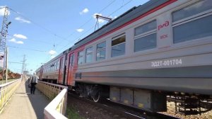 Отправление Эд2т 0017 с Эр2р 7081 и Проезд Чс7 в бужаниново