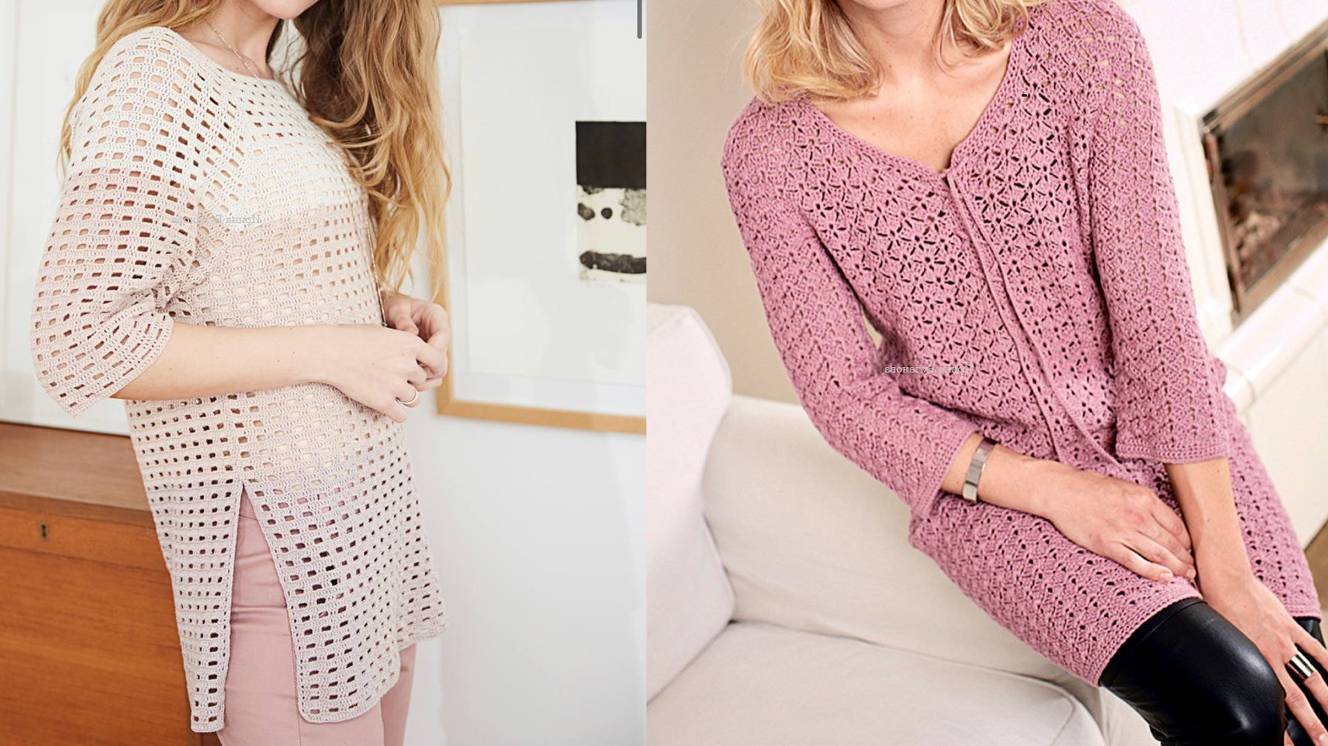 Прелестные туники крючком со схемами и описанием смотреть онлайн