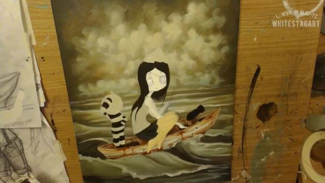 You Sunk my Battleship lowbrow pop surreal fantasy art acrylic painting смотреть онлайн