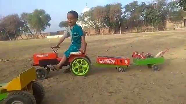 Mini tractor Swaraj 735 || Tractor model || Crazy kids xyz || Tractor Toys смотреть онлайн
