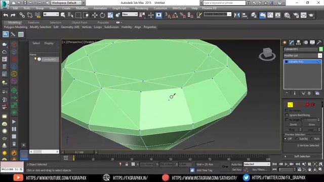 Tutorial | Diamond Modeling in 3Ds Max | For Beginners. смотреть онлайн