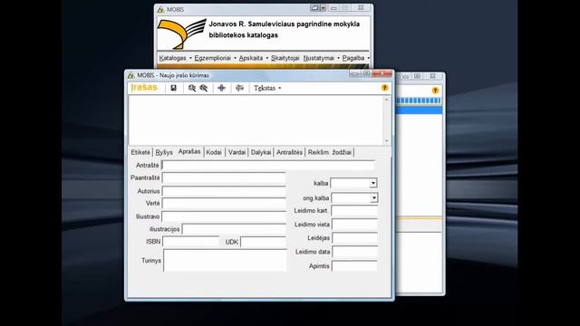 Darbas su MOBIS: 2.7. Daugiatomio tomo bibliografinio įrašo kūrimas spec. langais (12/49) смотреть онлайн