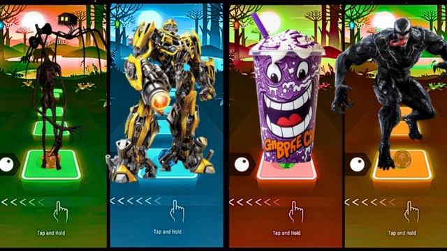 Siren Head 🆚 Transformers 🆚 Grimace Chake 🆚 Venom, Tiles Hop DANCE Battle! 🎮🕺 смотреть онлайн