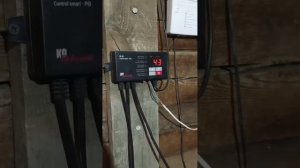 Работа котла Польская жара от терморегулятора и без