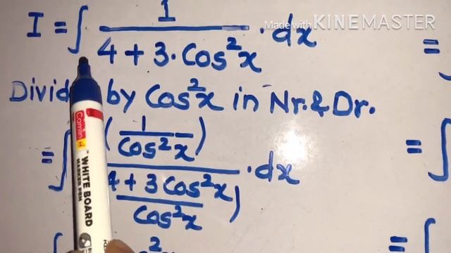Integration ( 1/a. sin^2 x + b.cos^2 x +c Form) смотреть онлайн