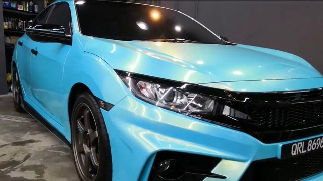 Magic Coral Blue Honda Civic FC | Gyeon PPF Coating | Full detailing and Paint Correction смотреть онлайн
