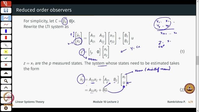 mod10lec42-Design of Observer and Observer based Controller смотреть онлайн