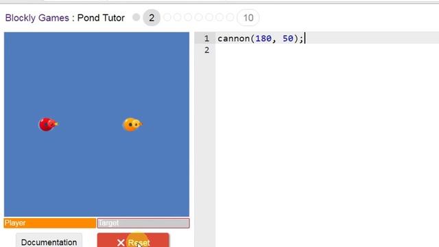 Blockly Games Pond Tutor Level 2 смотреть онлайн