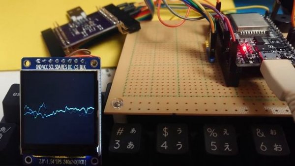 I made an oscilloscope from ESP32-WROOM-32 + ST7789