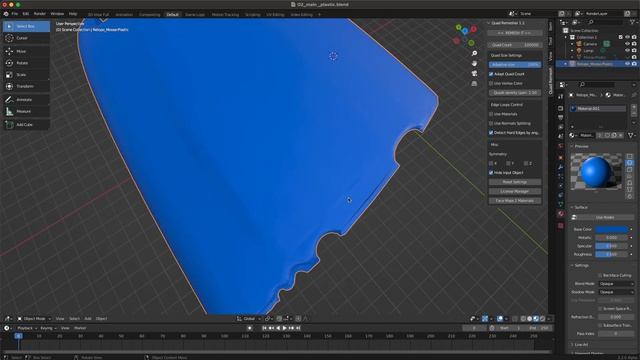 Comparing the Quad Remesher algorithm to manual remeshing of an SGI O2 skin in Blender смотреть онлайн