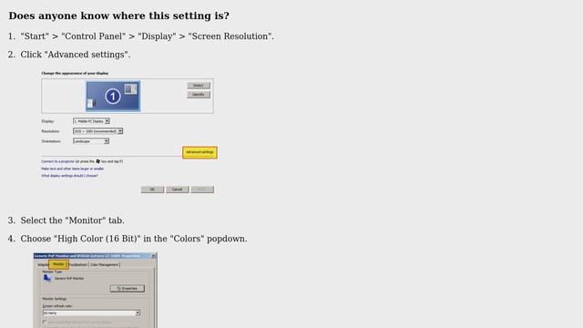 How do I change the display color depth in Windows 7? смотреть онлайн