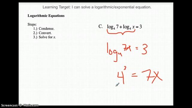 Solving Logarithmic/Exponential Equations смотреть онлайн