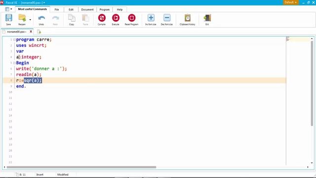 programmation pascal fonction sqr смотреть онлайн