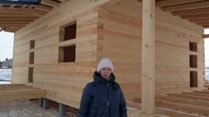 11.02.2023. г. Кострома п.«Малиновка» размер Дома 6х11 +мансарда. Профилированный брус 145х195 мм.