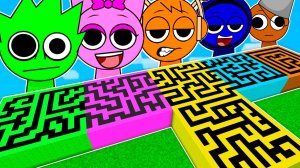 МЕГА ЛАБИРИНТЫ ВСЕ СПРУНКИ В МАЙНКРАФТ ЛАЙМ ПИНКИ ОРЕН ДЖЕВИН БРУД ЗОМБАК